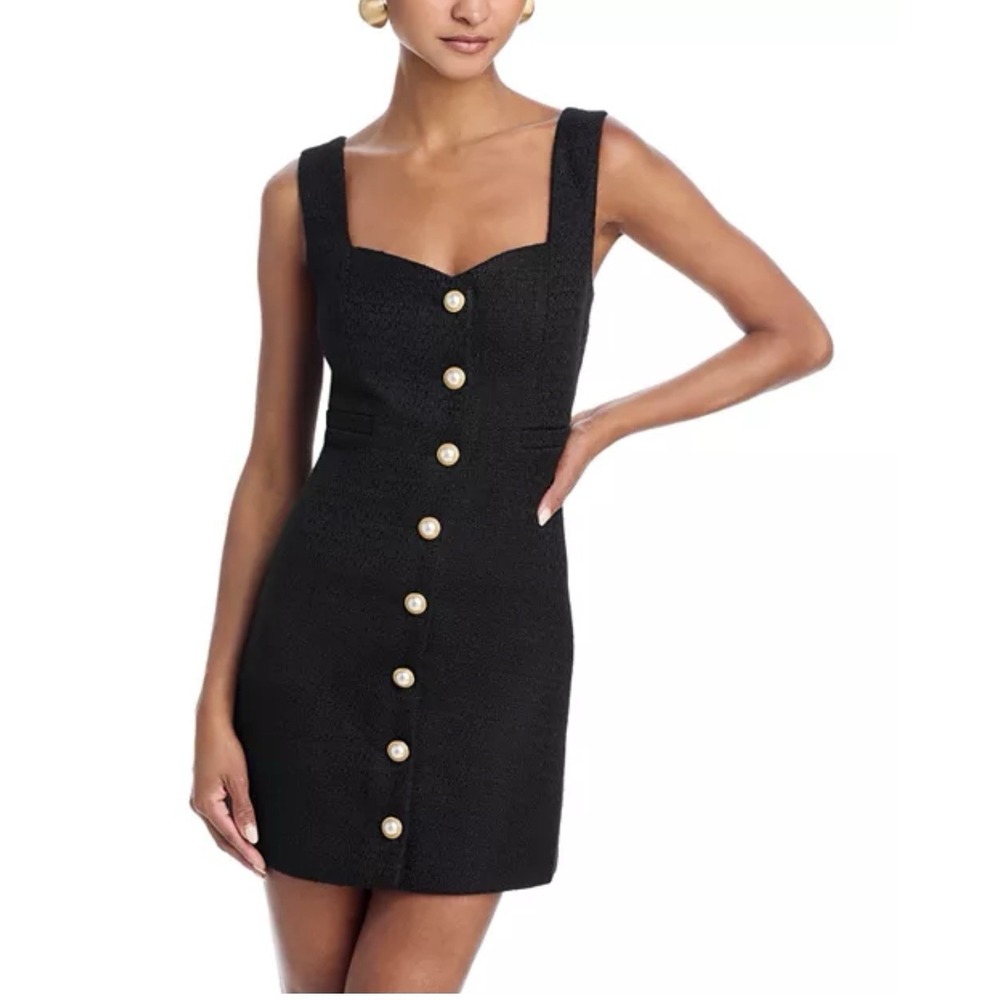french connection Sweartheart Neck Mini Dress Black  Size 8